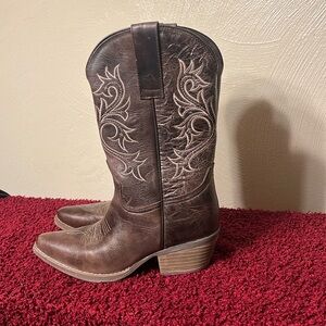 Sterling River Leather Western Cowboy Cowgirl Boots 7.5